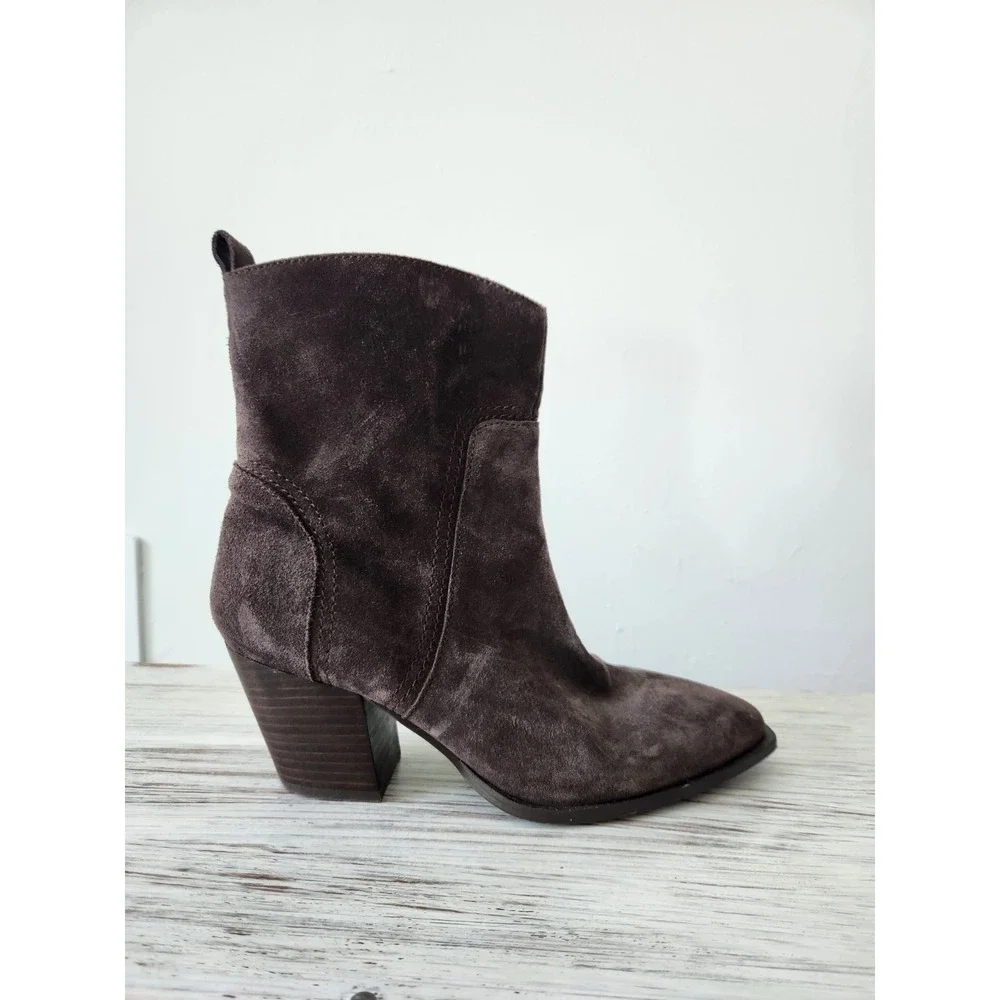 Lucky Brand Rapse Women's Suede Ankle Boots Brown Size 9M/40